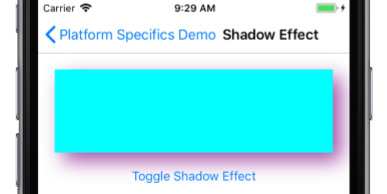 Añadiendo el efecto de sombra a una aplicación de Xamarin.Forms